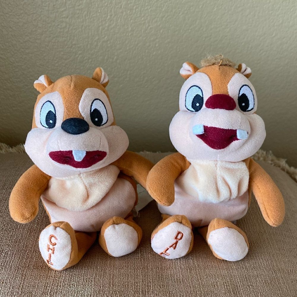 Lot of Disney Mini Bean Bag Stuffed Animals: Chip & Dale. EUC!